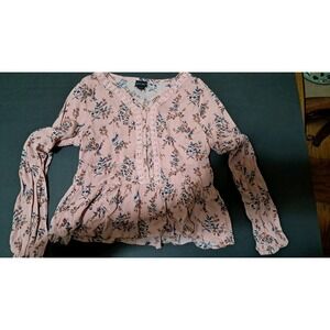 ART Class Girls 7-8 Long Sleeve Shirt Pink